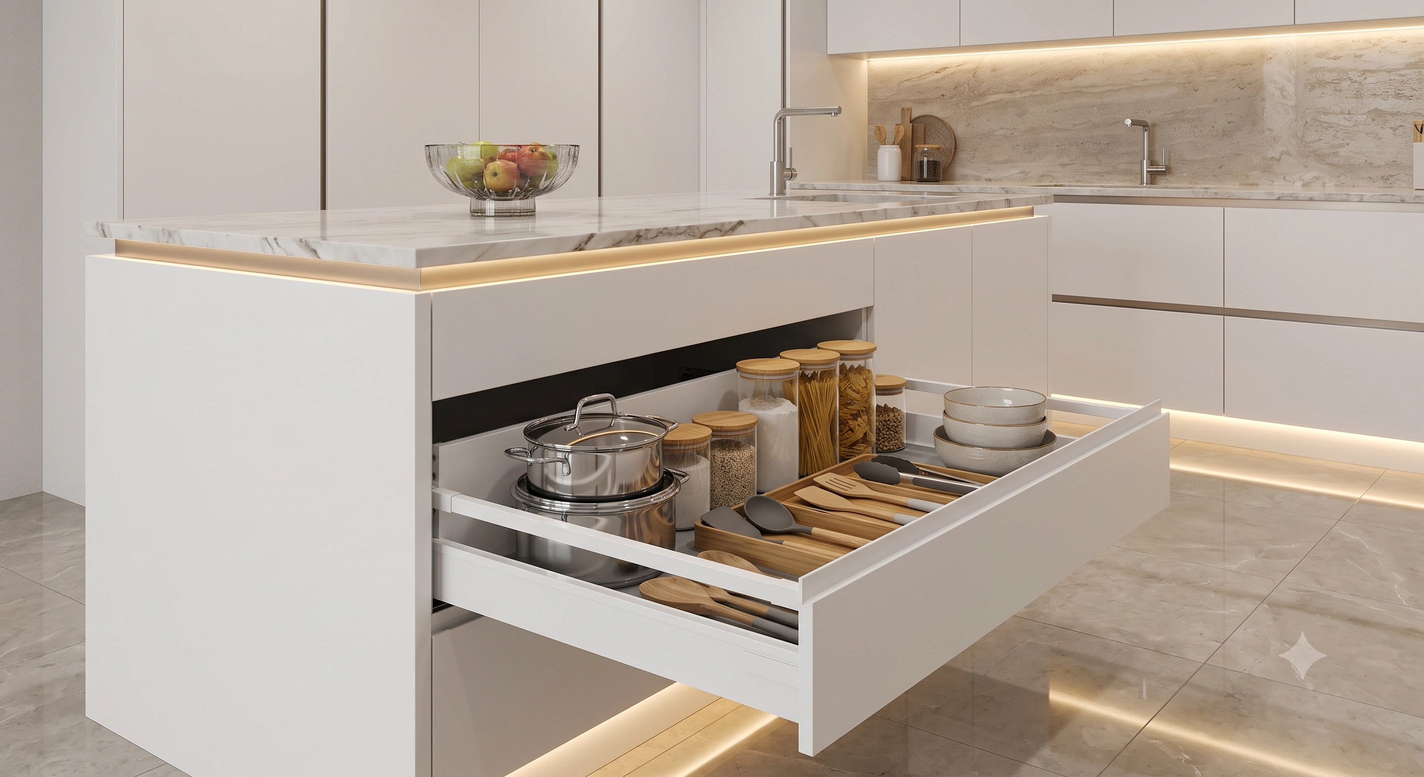 Premium Kitchen Tandem Box with Double Square Gallery – Innotech Series (Soft Close)