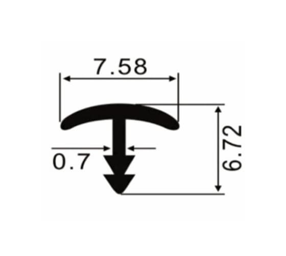 Aluminium Inlay Half Round Profile (611) – 10 Foot
