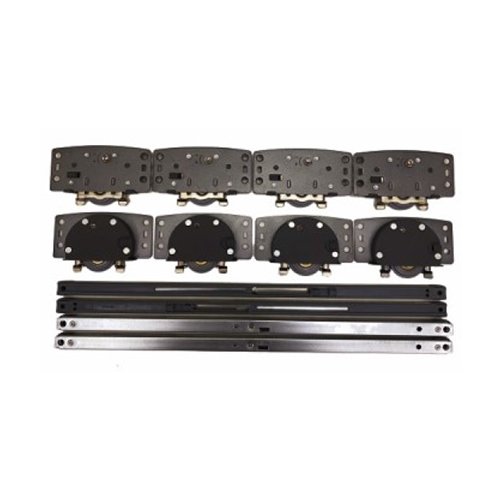 310 Double Track Sliding Wheel with L-Key Adjustment & Soft Close – Dark Grey