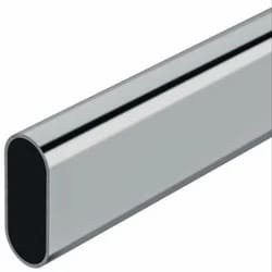 Oval Steel Wardrobe Pipe – SS / Nickel Coated Iron – 10 & 12 FT