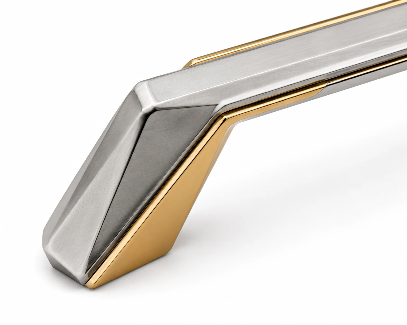 ST-207 Faceted Dual-Tone Cabinet Pull Handle image 3