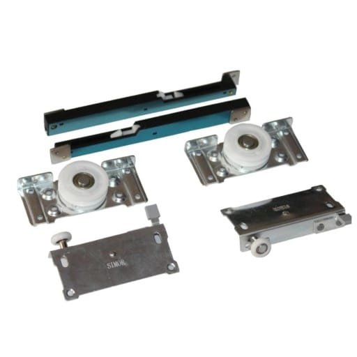 Double Track Wheel Soft Close 392 No. – Steel Damper Wardrobe Sliding Set