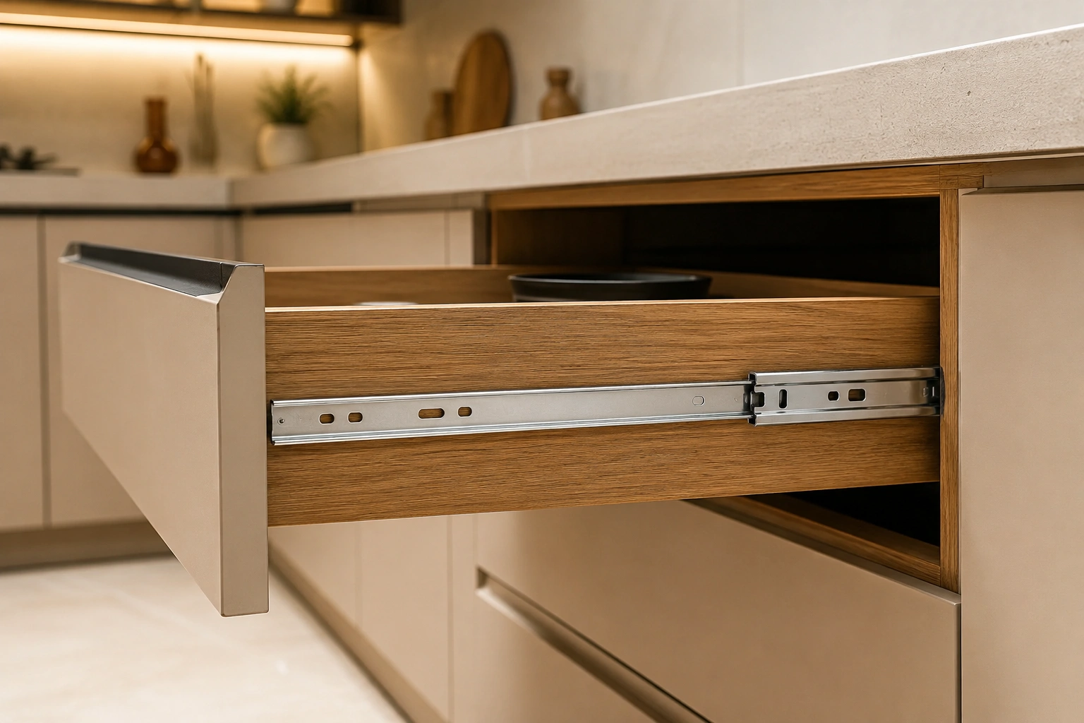 Premium Zinc-Plated Telescopic Drawer Channel