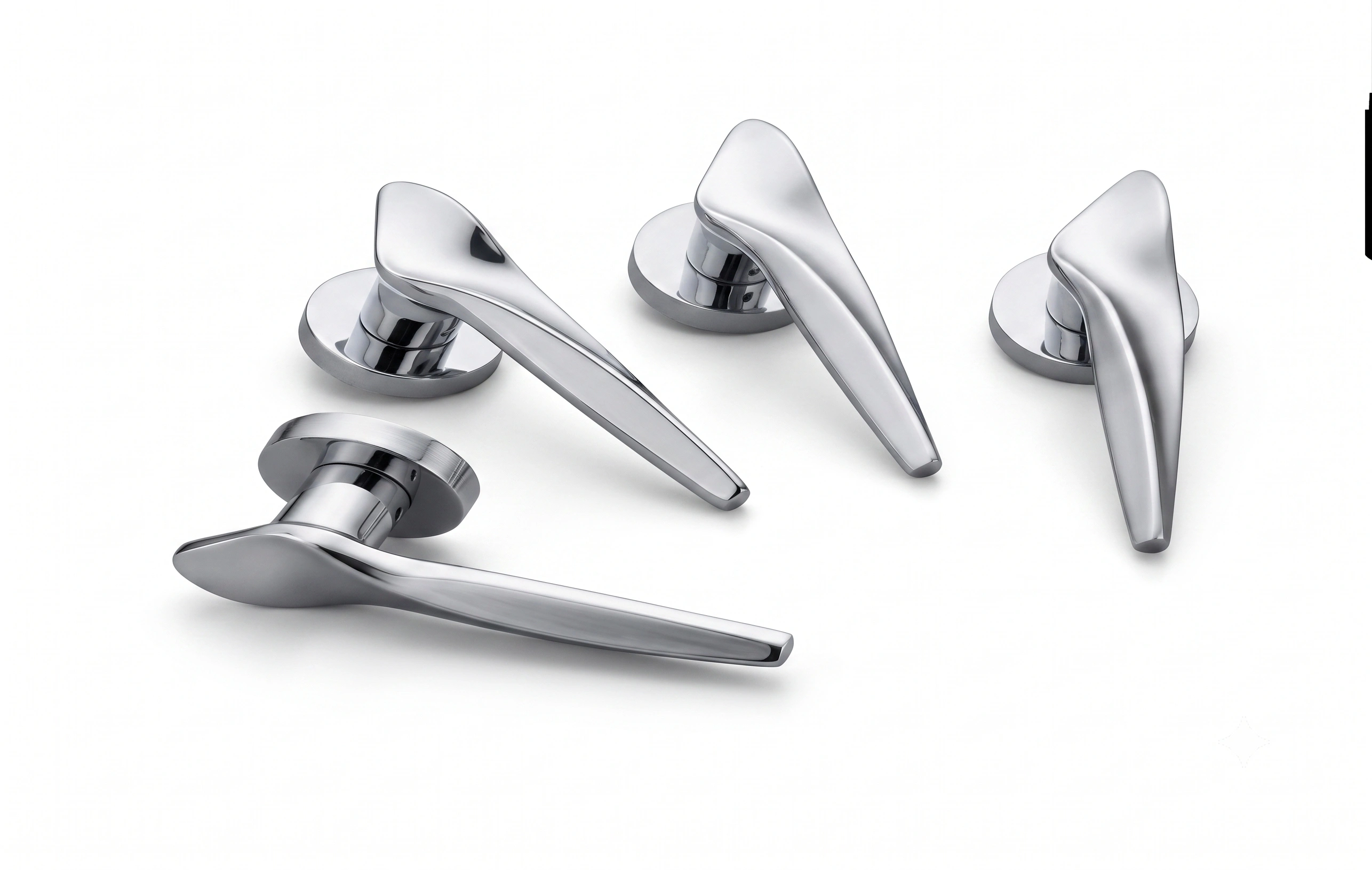 Premium Sculpted Wave Mortise Lever Handle - Model 1002