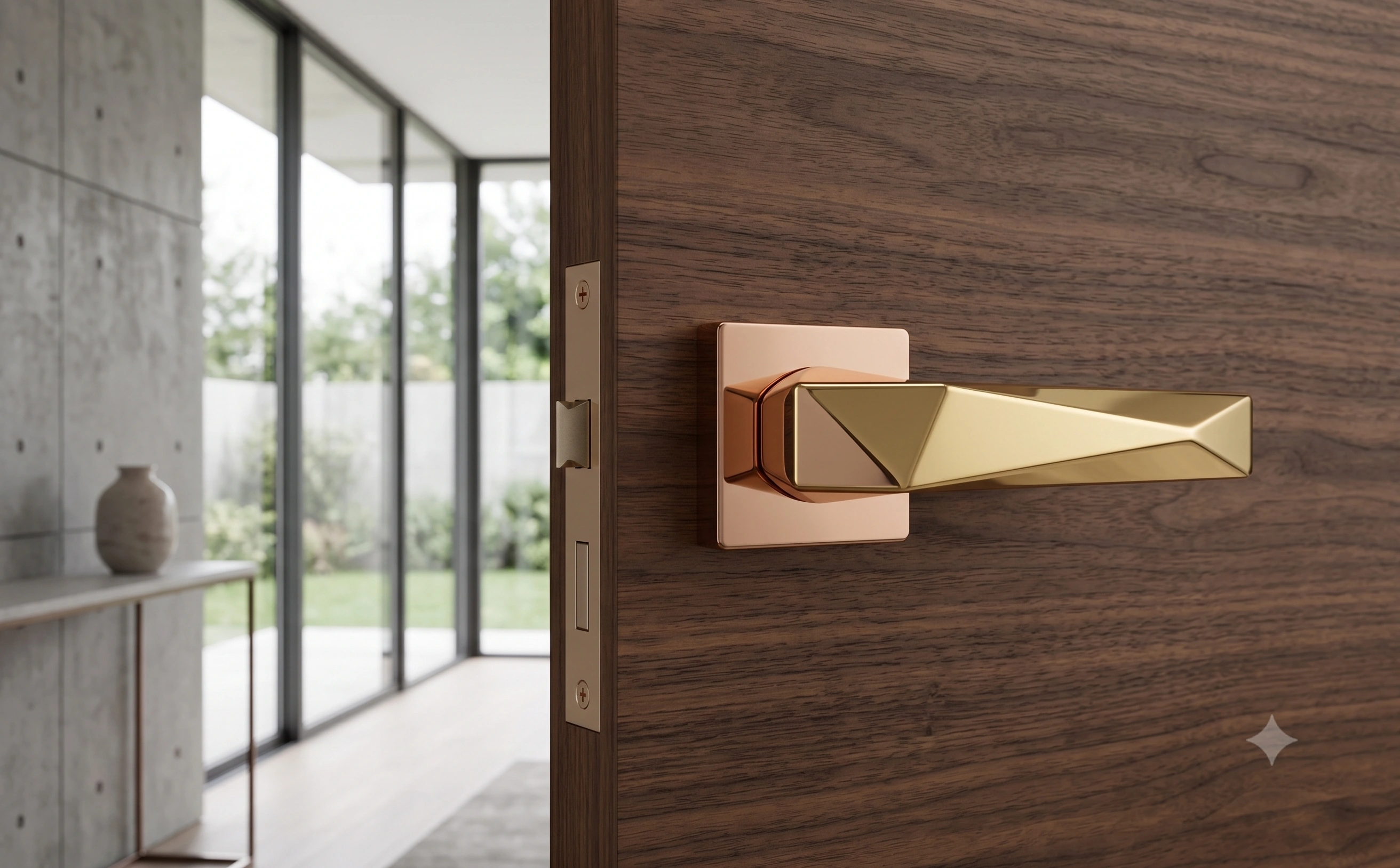 Premium Faceted Taper Mortise Lever Handle - Model 1008 image 4