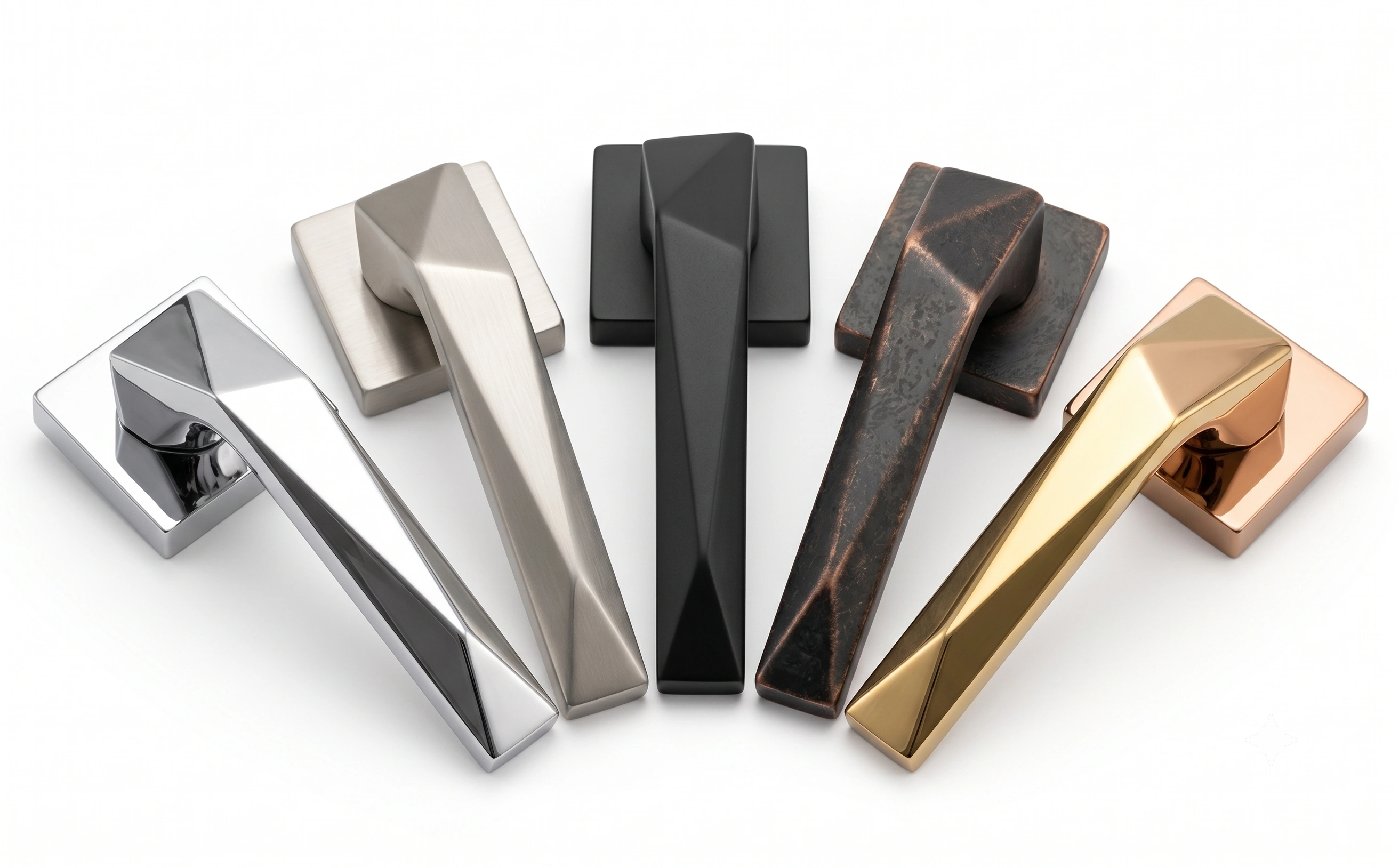 Premium Faceted Taper Mortise Lever Handle - Model 1008 image 3