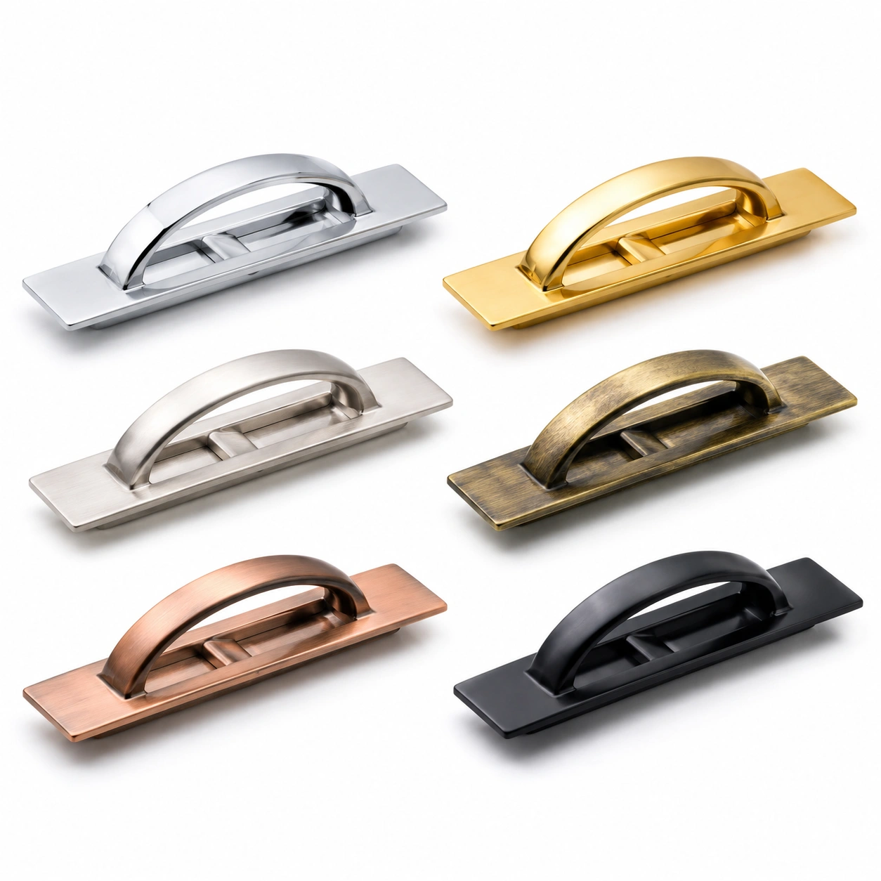 Roting 4-Inch Recessed Flush Cabinet Handle