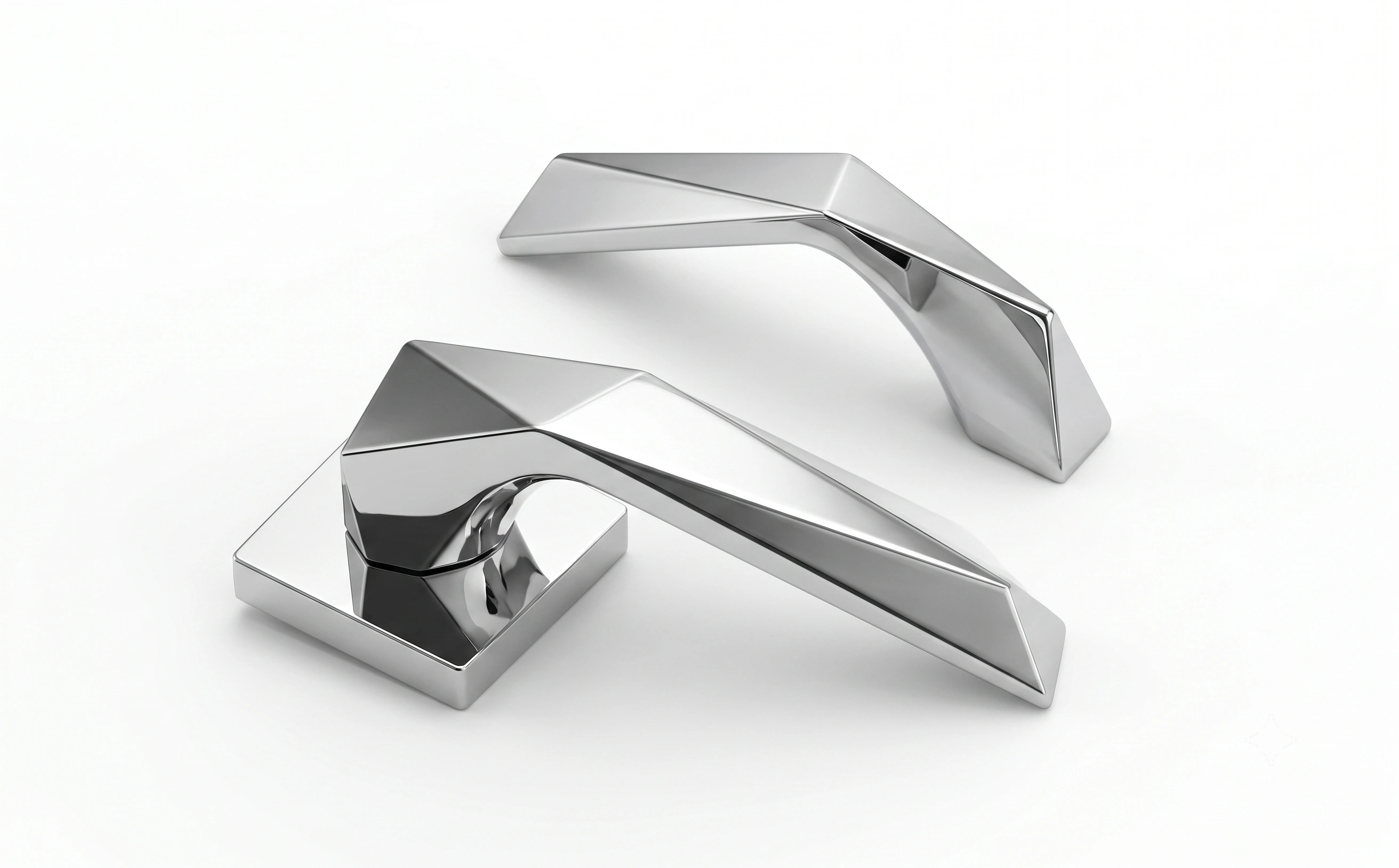 Premium Faceted Taper Mortise Lever Handle - Model 1008 image 2