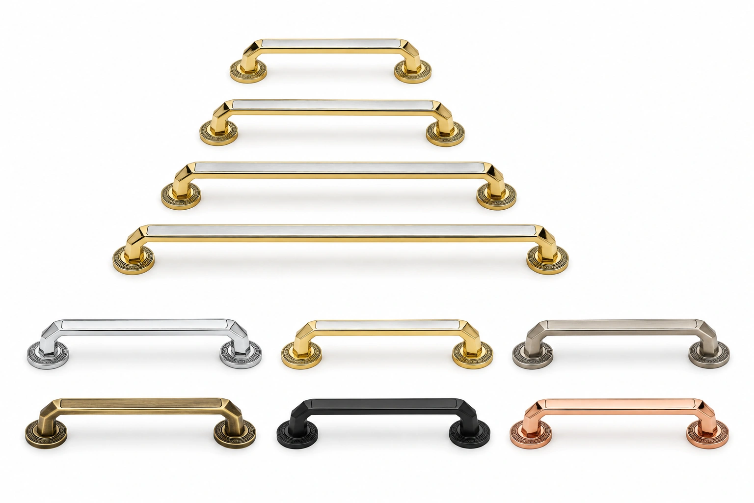 ZH-230 Medallion-End Designer Cabinet Pull Handle
