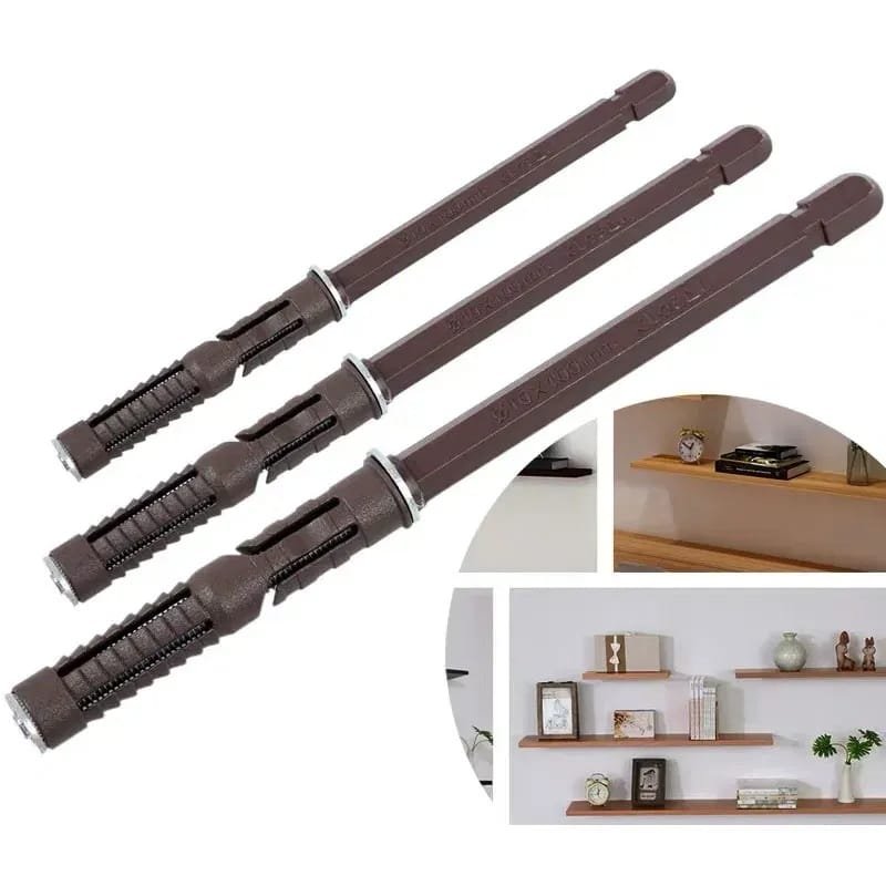 Floating Shelf Invisible Rod with Nail Support – PVC + MS