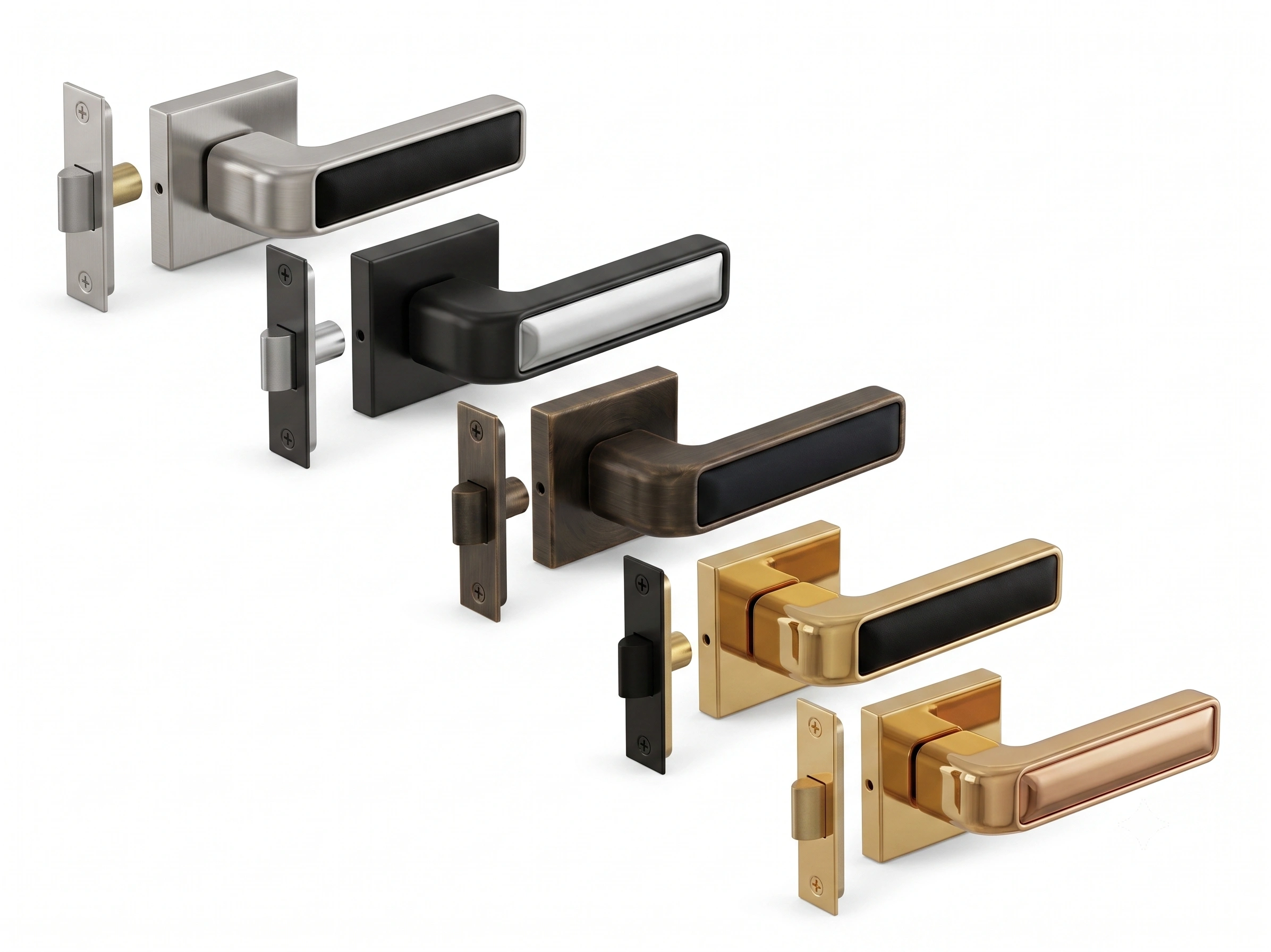 Premium Recessed Panel Mortise Lever Handle - Model 1009 image 5