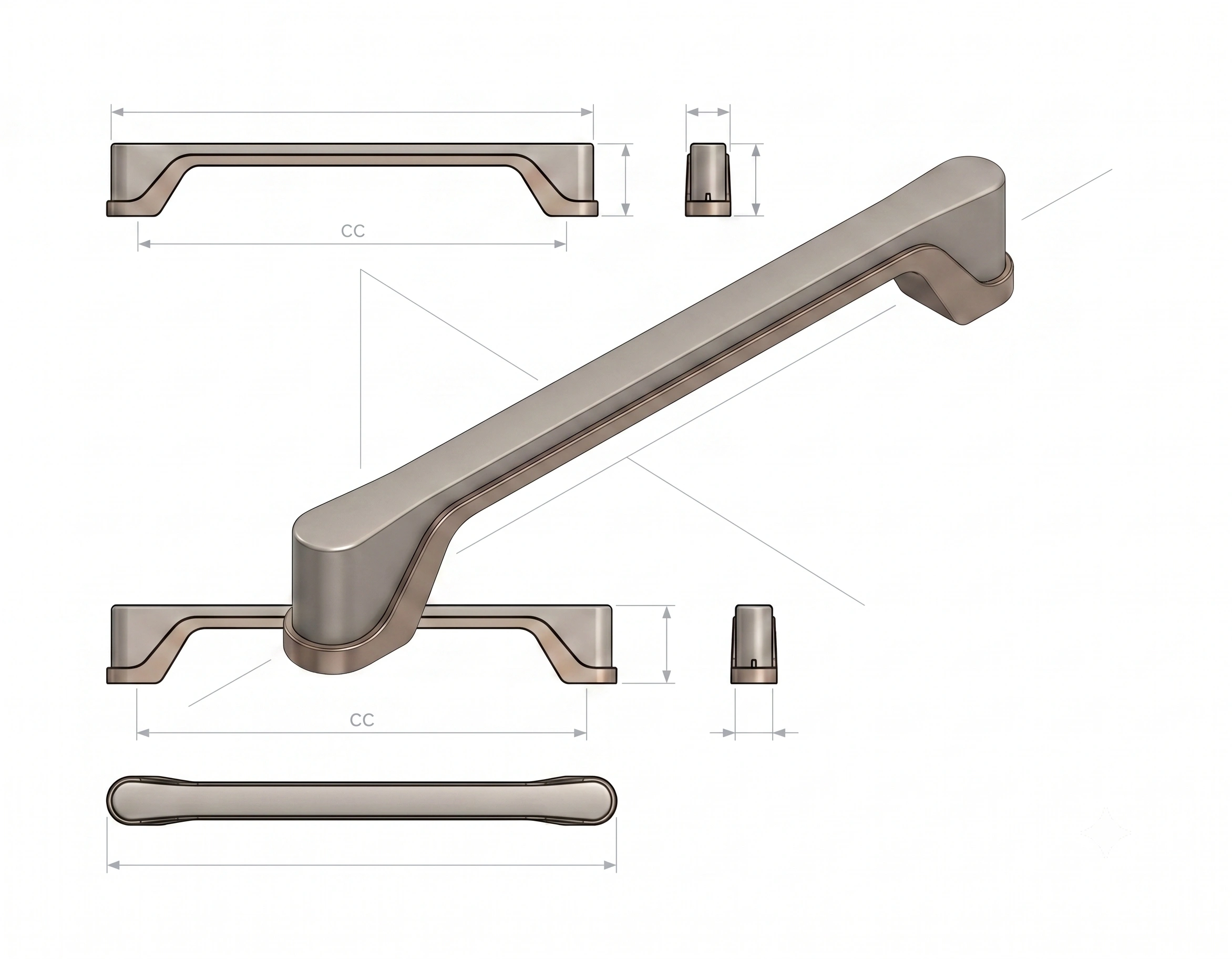 Syder Dual-Tone Designer Cabinet Pull Handle image 4