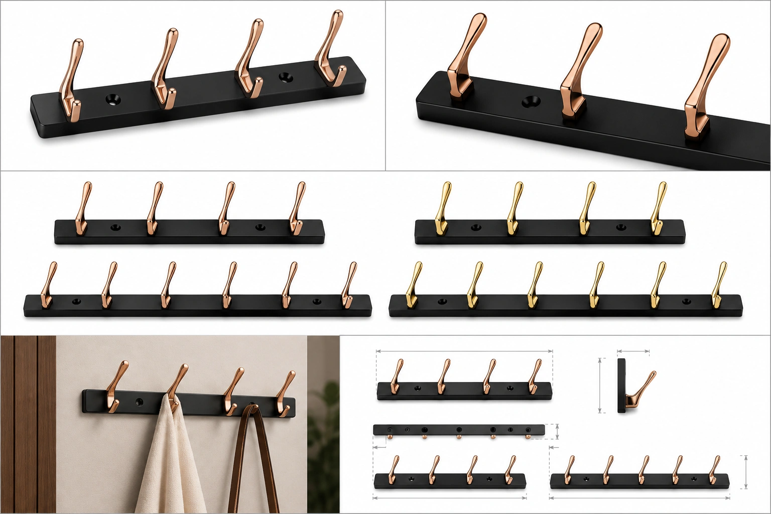 No-3 Decorative Wall Hook Rail