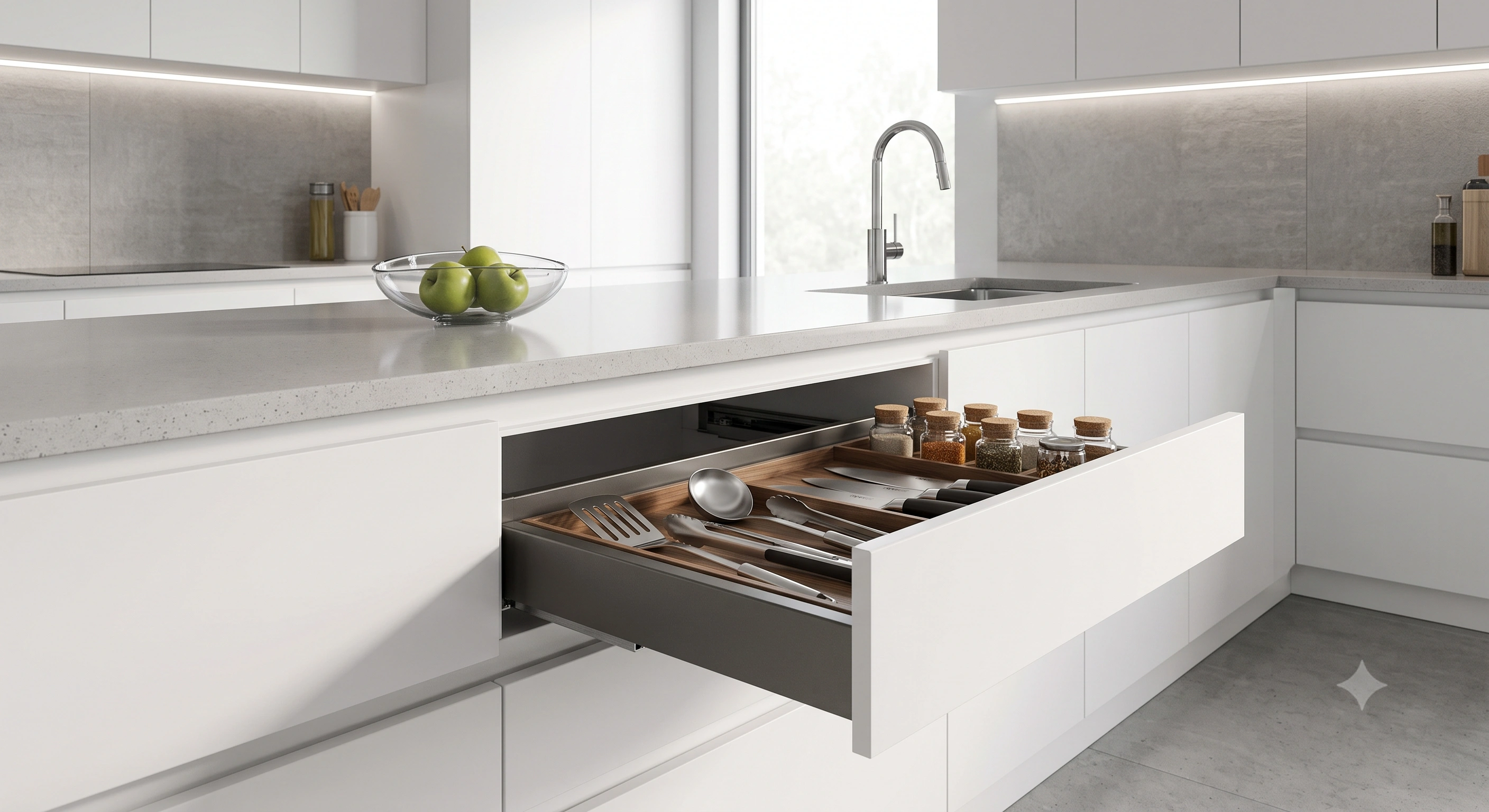 Premium Kitchen Tandem Box Drawer System Without Gallery – Innotech Series (Soft Close)