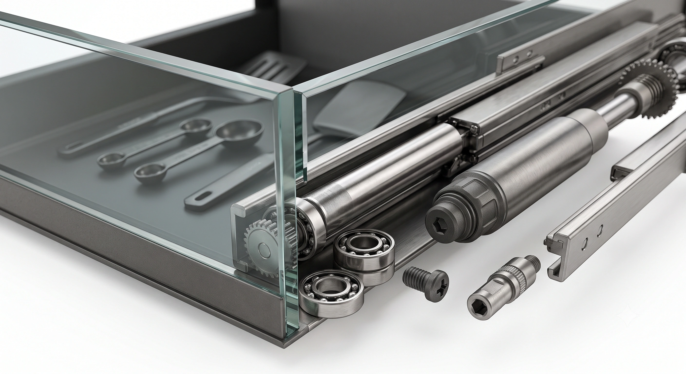 Premium Glass Slim Tandem Smart Box Drawer System (Soft Close)