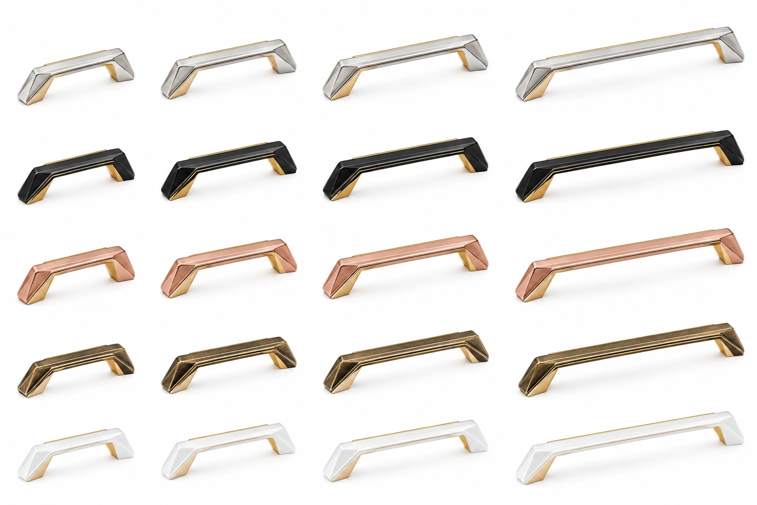 ST-207 Faceted Dual-Tone Cabinet Pull Handle image 2