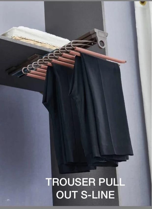 Trousers Rack Single-Line Top Mount Soft Close – Mocha