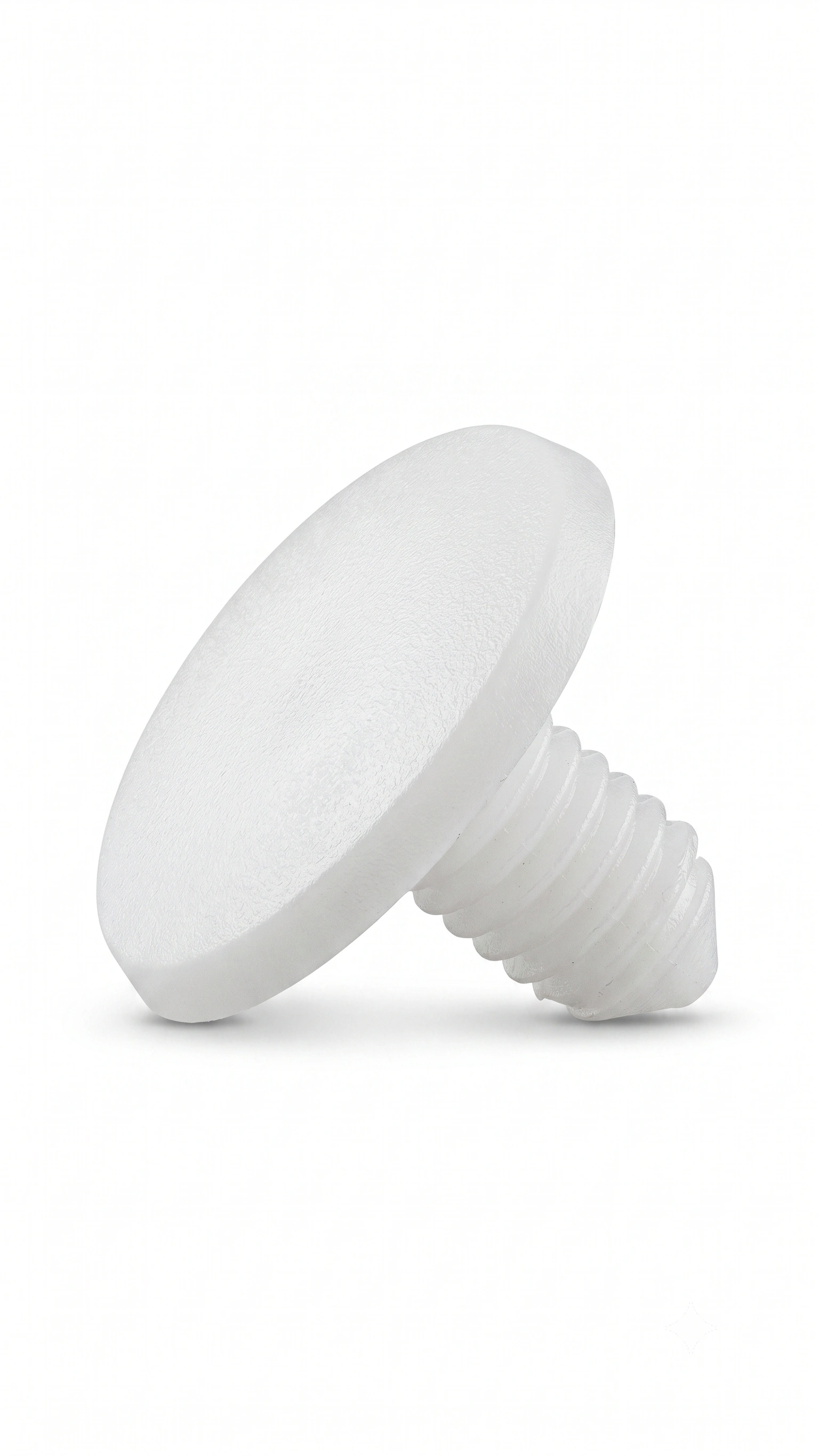 White Plastic Push-Fit Furniture Fastener / Panel Pin