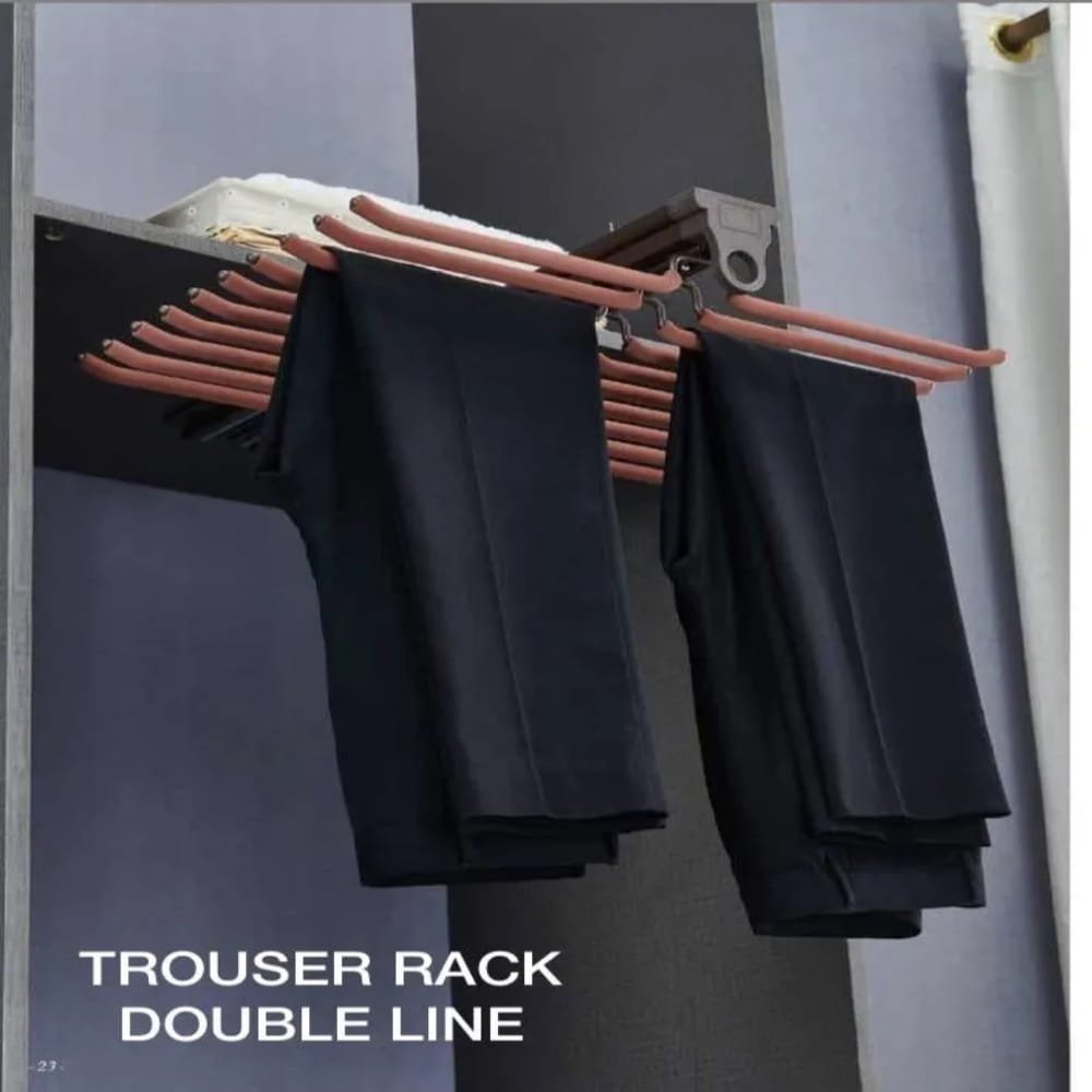 Trousers Rack Double-Line Top Mount Soft Close – Mocha