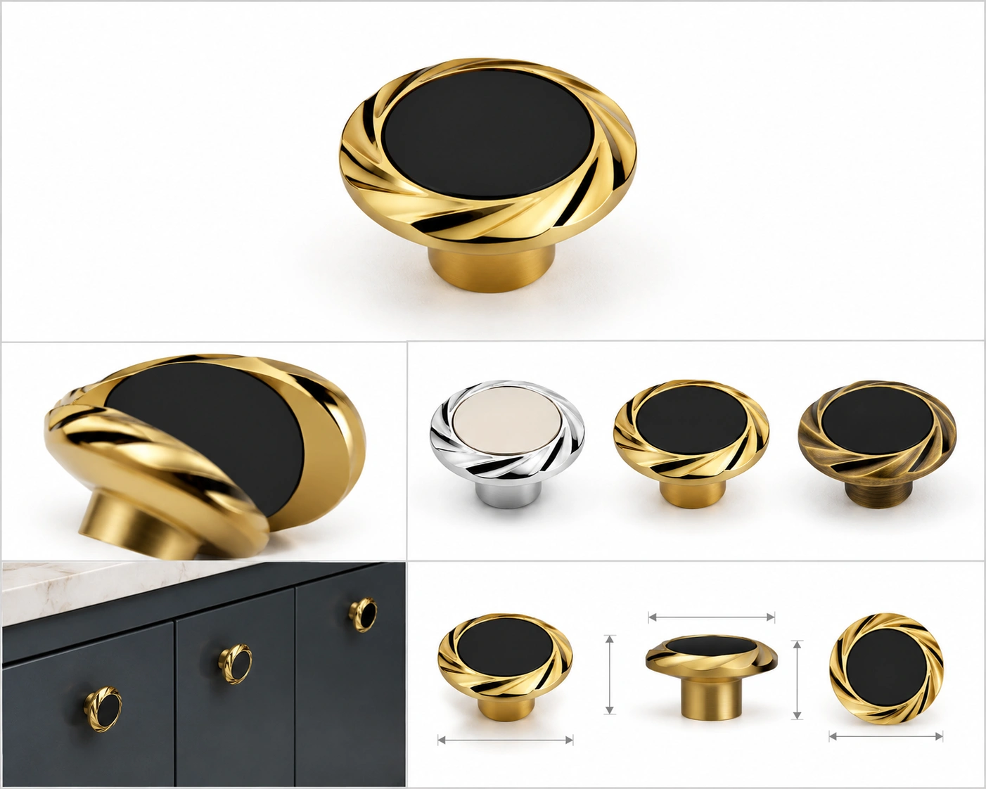 ST Compact Dual-Tone Cabinet Handle