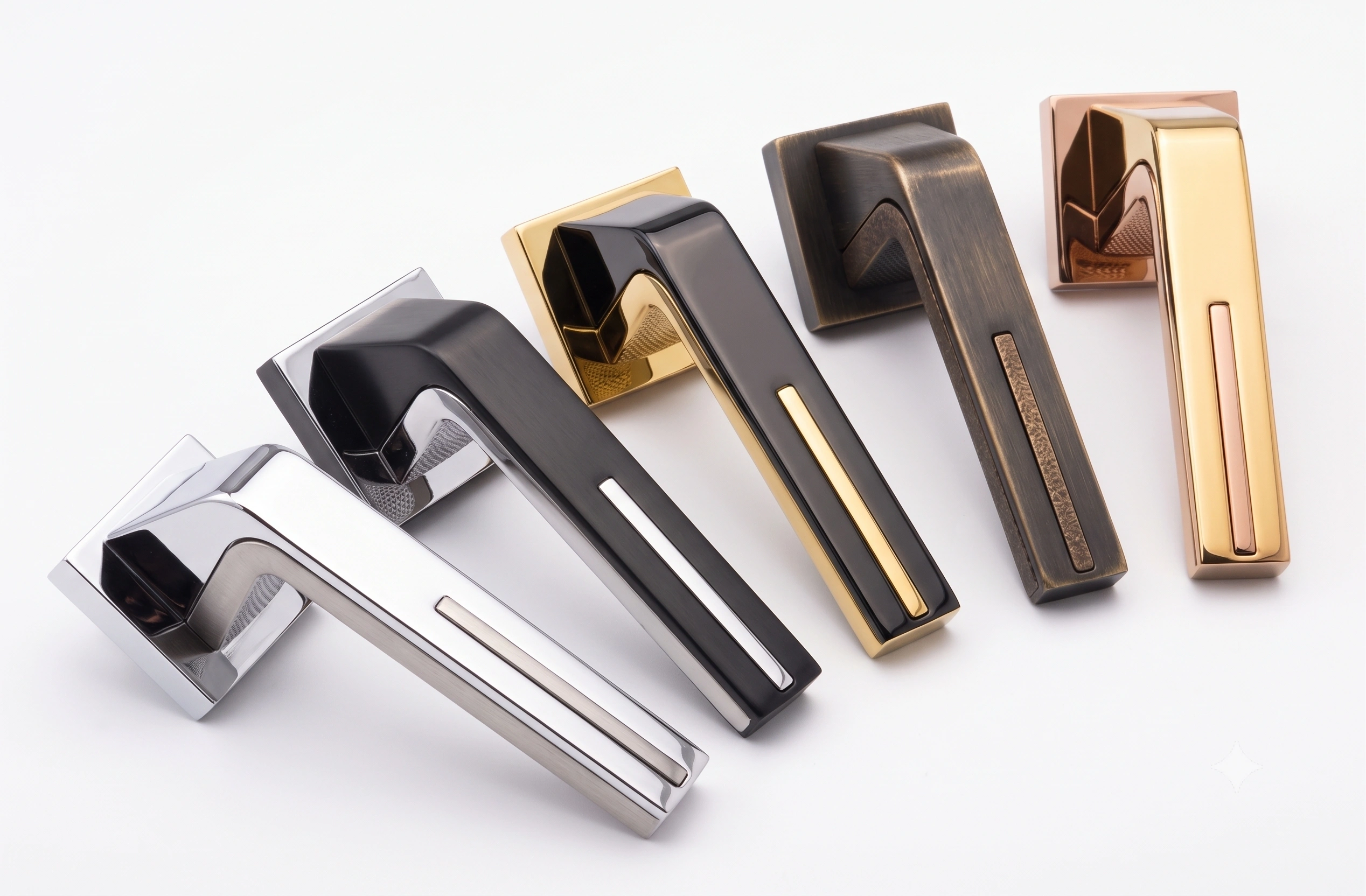Premium Angular Light-Inlay Mortise Lever Handle - Model 1012 image 3