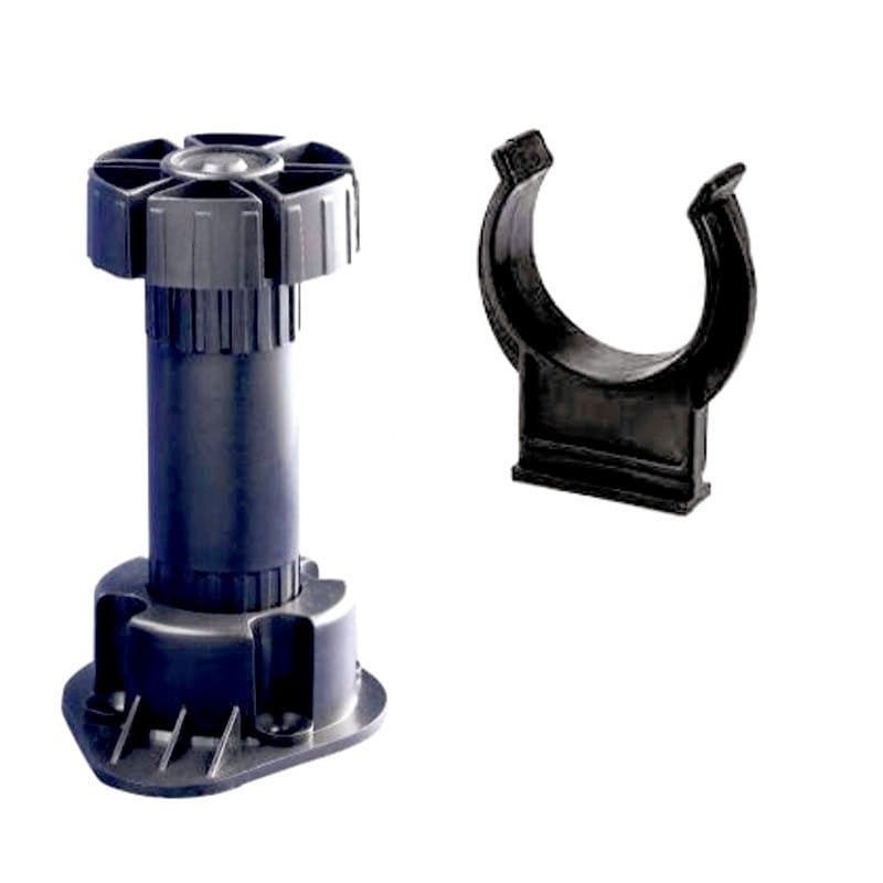 PVC Adjustable Furniture Leg with Clip – 4 Inch – Multiple Models