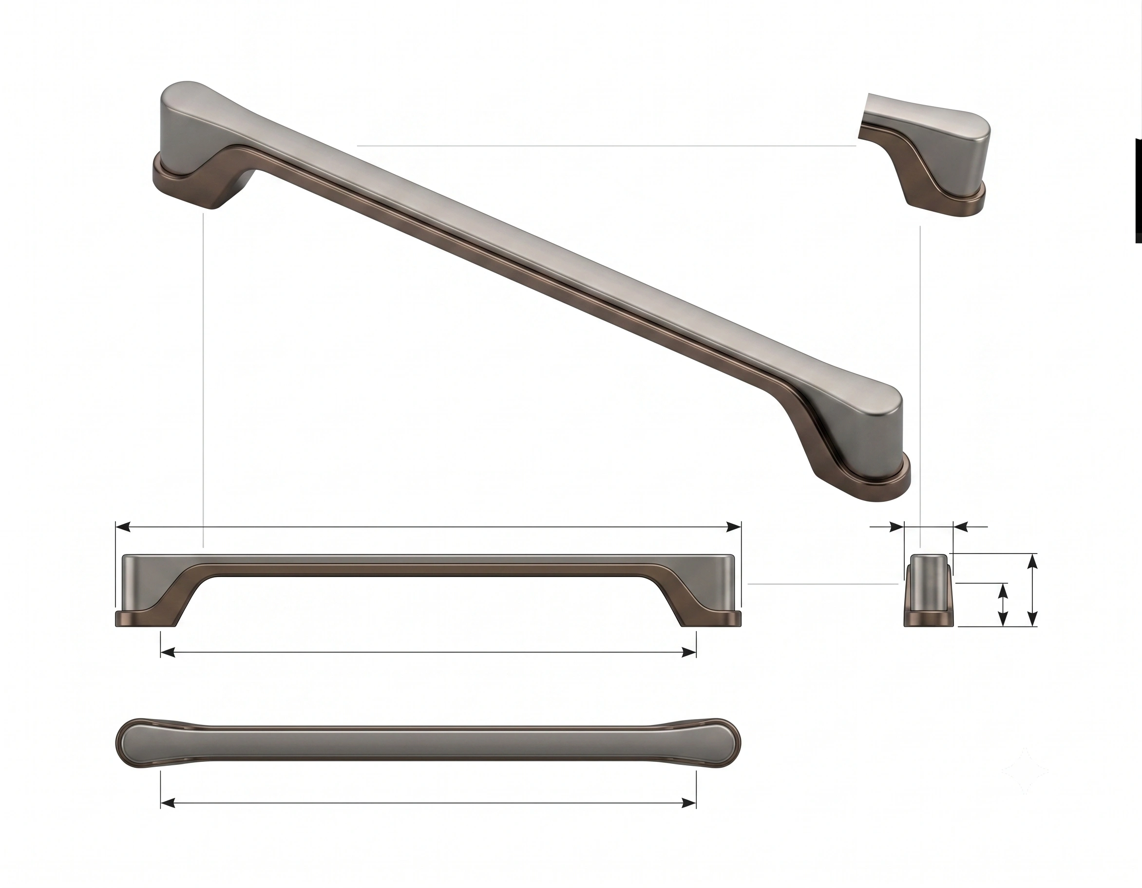 Syder Dual-Tone Designer Cabinet Pull Handle image 5