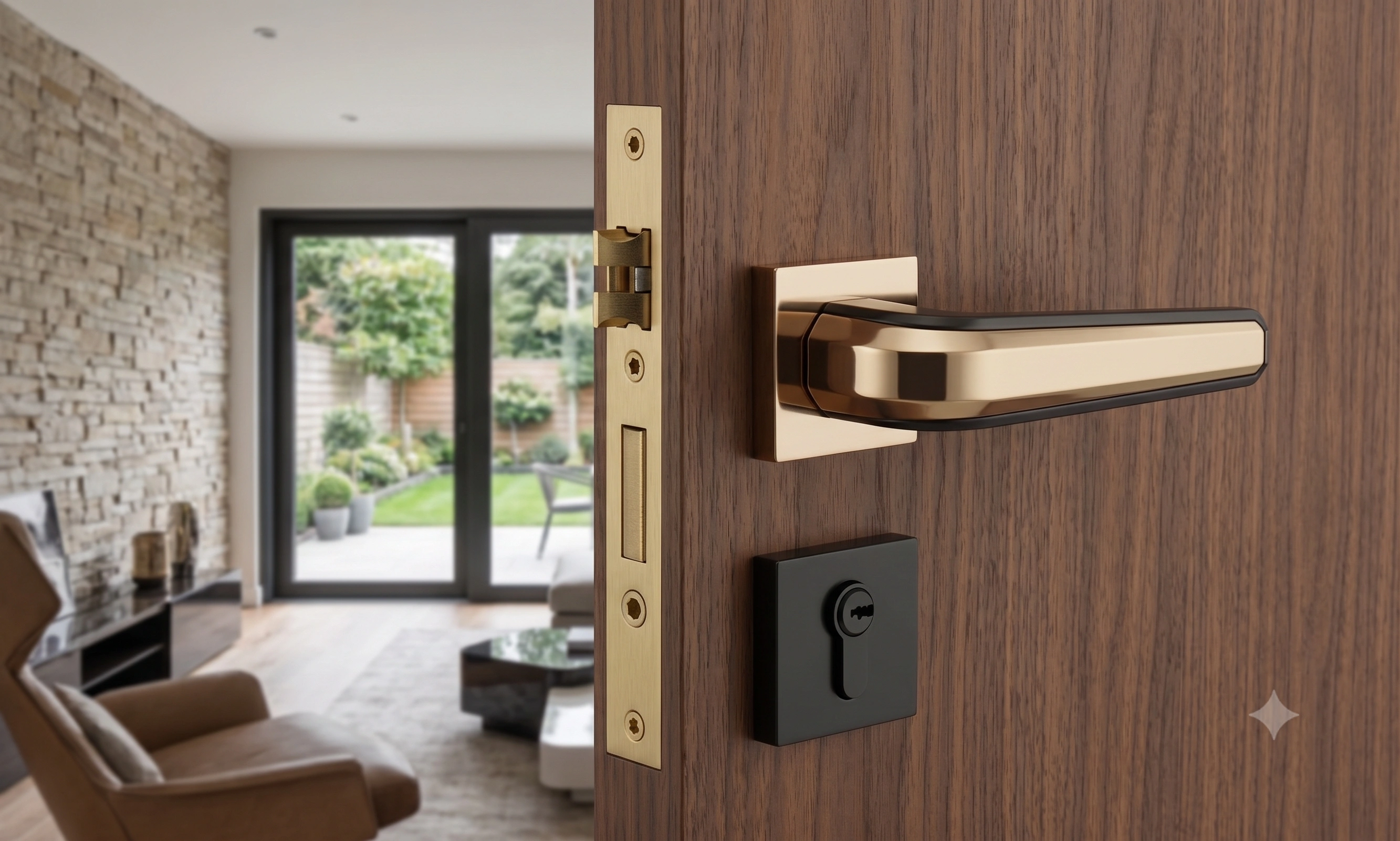 JSSE Elite Flow-Line Dual-Tone Mortise Lever Handle image 3
