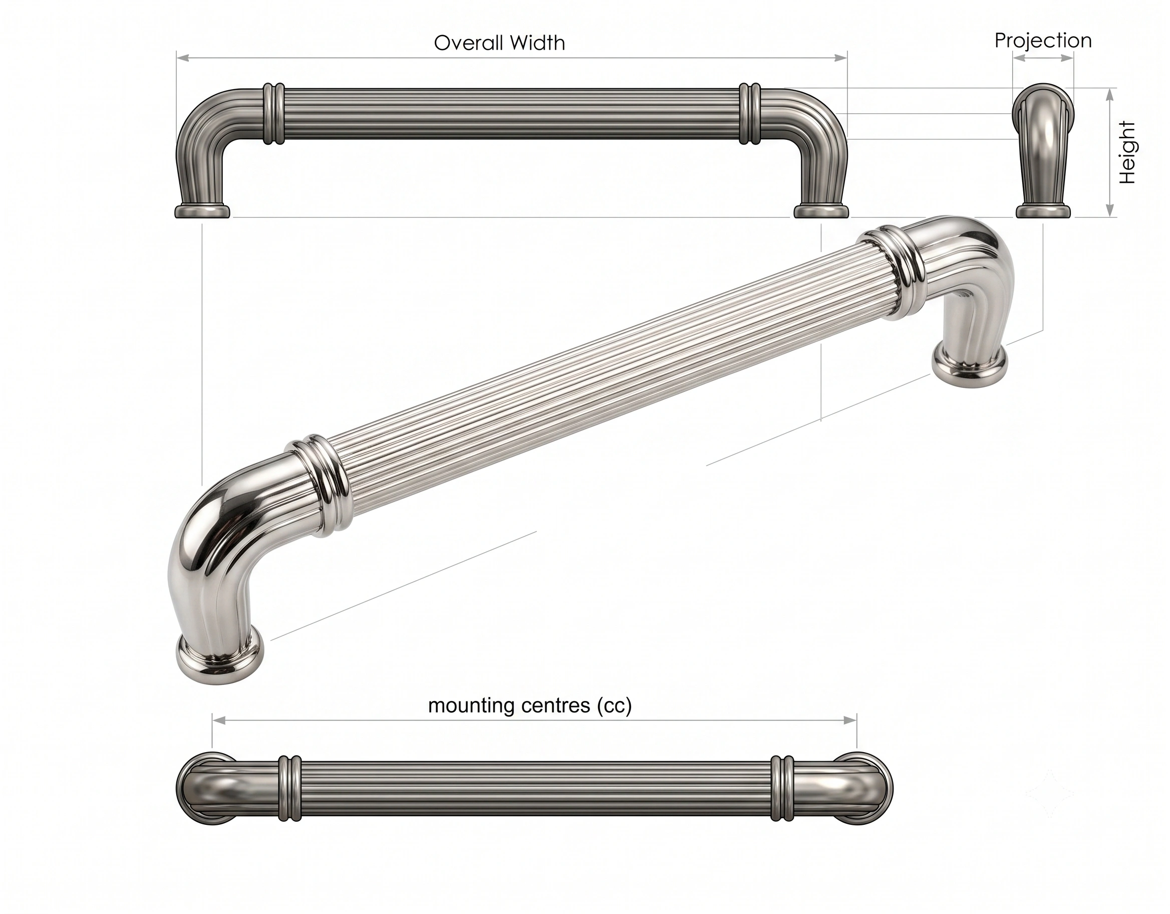 ZH-265 Tubular Designer Cabinet Pull Handle image 4